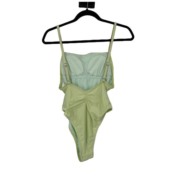 Cupshe bathing suit Romantic Garden Square neck ruching one piece size Medium M - Picture 4 of 7